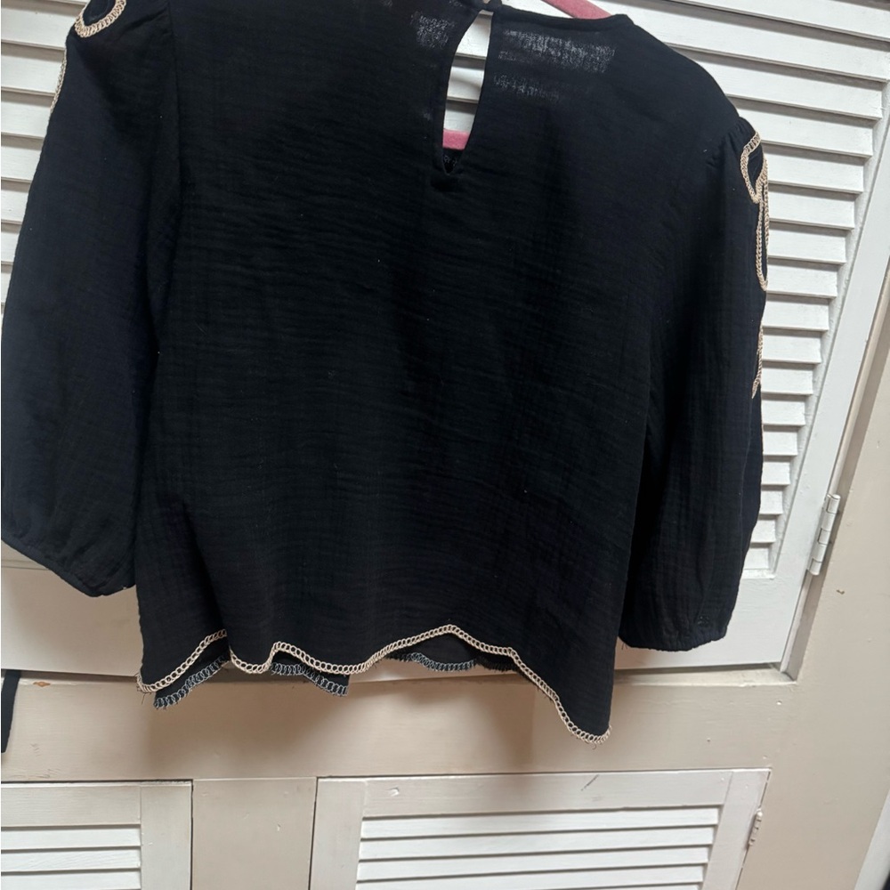 THML Black Embroidered Women's Top - Picture 5 of 6